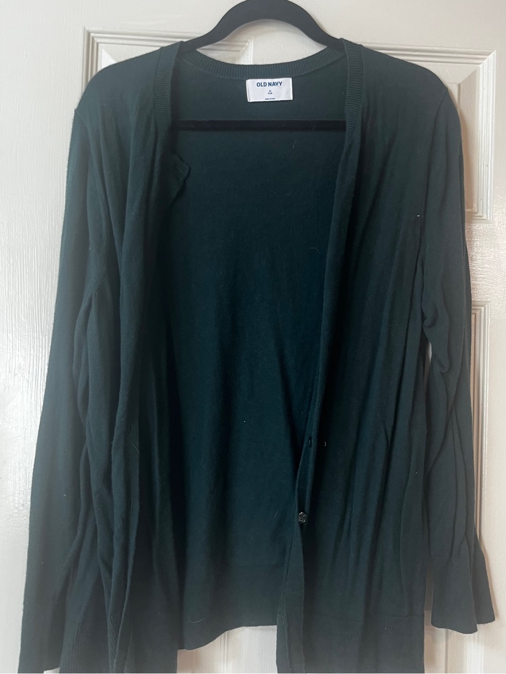 Old Navy Women's Dark Green Open-Front Cardigan Sweater